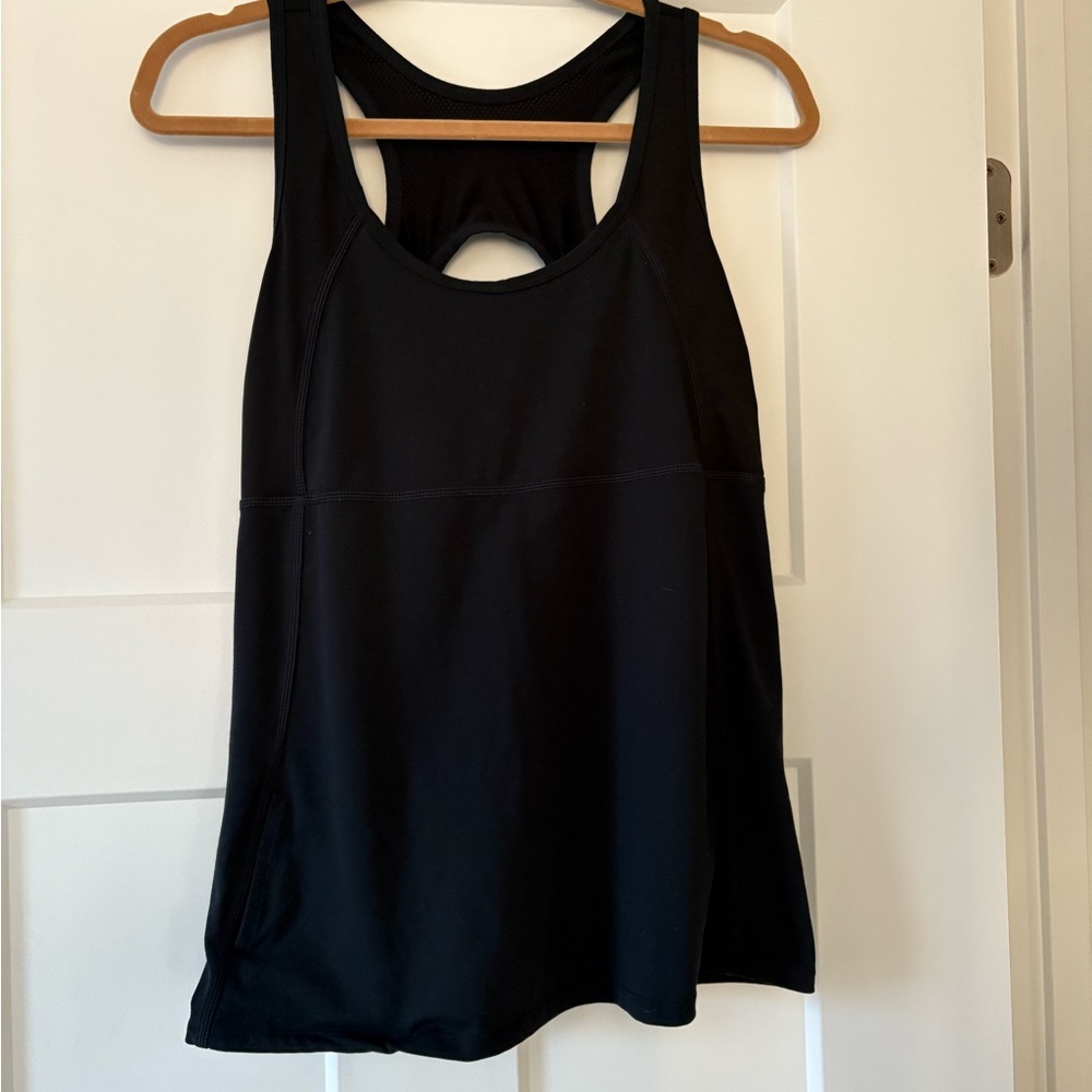 Fabletics Black Racerback Tank Top with built in bra